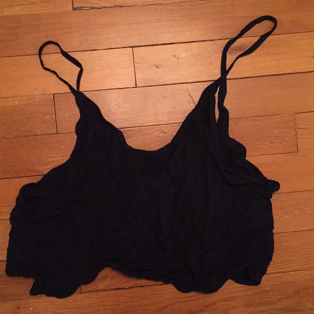 Brandy Melville flowy crop top. Dark navy